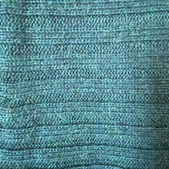 Peruvian Link Alpaca Collection Essential Sweater Open Front Teal Cozy Warm OS - Picture 9 of 10